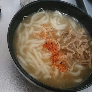 シンプルが一番かすうどん⭐